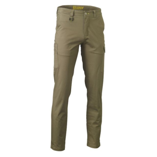 T6008 - Khaki Bisley Stretch Cotton Drill Cargo Pants