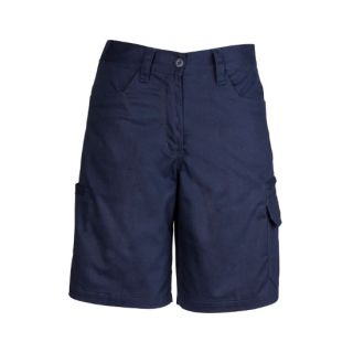 TS011 -Navy, Womens Plain Utility Short