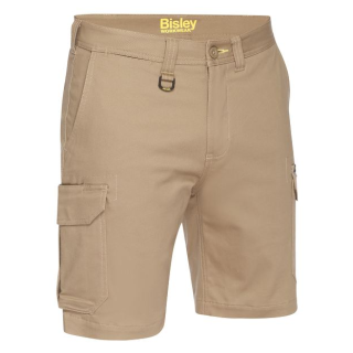 TS1008 - Khaki Bisley Stretch Cotton Drill Cargo Short
