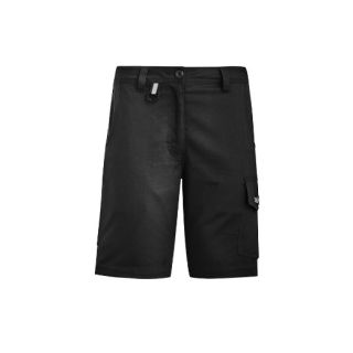 TS704 -Black, Womens Rugged Cooling Vented Short