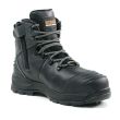 FA101B-Black Bison XT Lace up - Zip Side Safety Boot