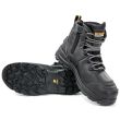 FA101B-Black Bison XT Lace up - Zip Side Safety Boot