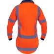 HS1220-Orange, Hi vis long sleeve TTMC-W17 polo shirt