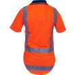 HS1221-Orange, Hi vis short sleeve TTMC-W17 polo shirt