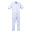 OA-FSNPCMW-White TWZ Overalls, Polycotton, Short sleeve, Nylon Zip