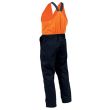 OA305-Orange/Navy Overalls, Bison Polycotton Easy-Action