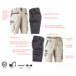 T1330-Stone, FLEX & MOVE™ STRETCH UTILITY ZIP CARGO SHORT